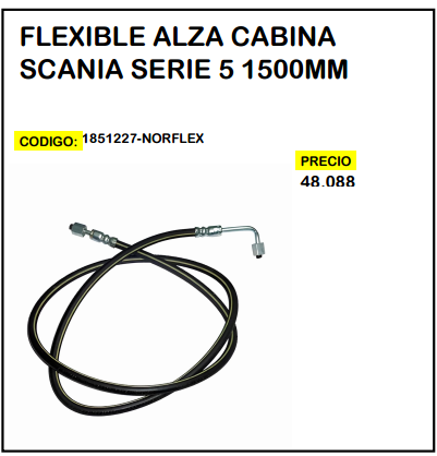 Flexible Alza Cabina Scania Serie 5 1500mm