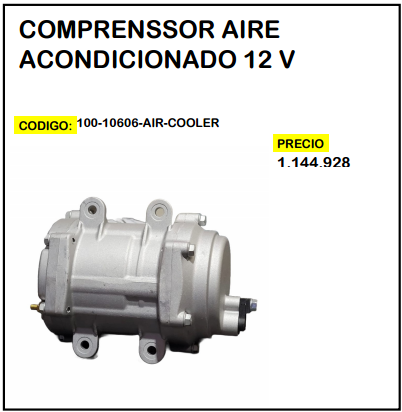 Compressor Aire Acondicionado 12V
