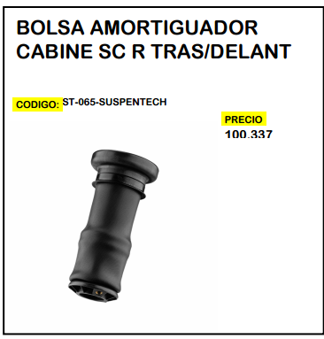 Bolsa Amortiguador Cabine SC R Tras/Delant