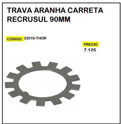 Traba Araña Carreta Recrusul 90mm