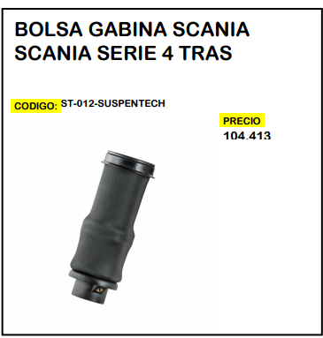 Bolsa Gabina Scania Serie 4 Tras