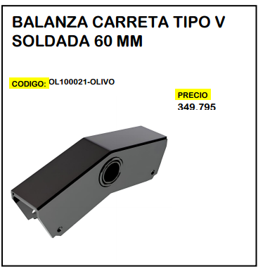 Balanza Carreta Tipo V Soldada 60 mm