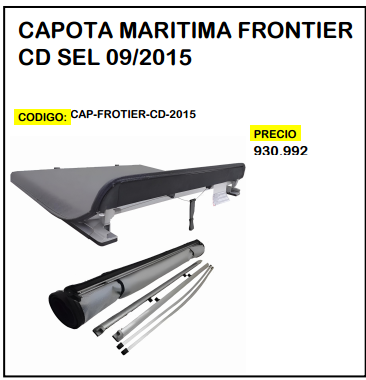 Capota Maritima Frontier CD SEL 09/2015