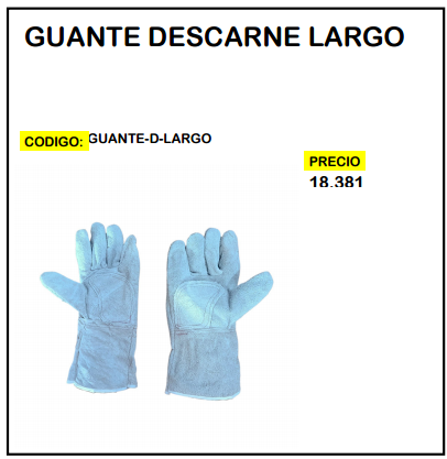 Guante Descarne Largo