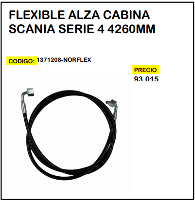 Flexible Alza Cabina Scania Serie 4 4260mm