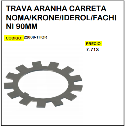 Traba Araña Carreta Noma/Krone/Iderol/Fachini 90mm
