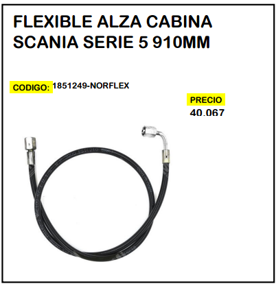 Flexible Alza Cabina Scania Serie 5 910mm