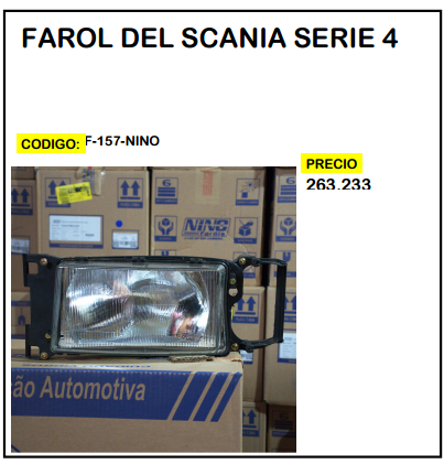 Farol Del Scania Serie 4 LD
