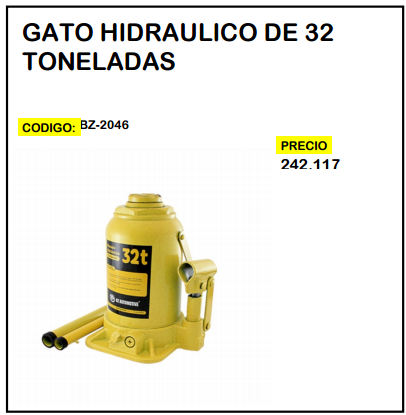 Gato Hidráulico de 32 Toneladas