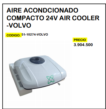 Aire Acondicionado Compacto 24V Air Cooler – Volvo