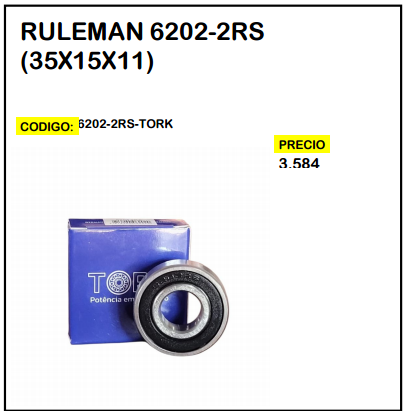 Rulemán 6202-2RS (35x15x11)