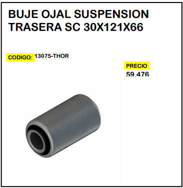 Buje Ojal Suspensión Trasera SC 30x121x66