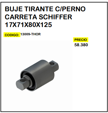 Buje Tirante c/Perno Carreta Schiffer 17x71x80x125
