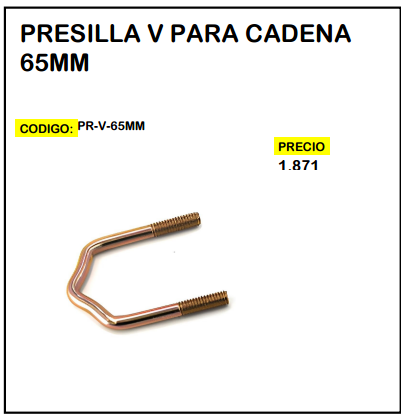 Presilla V para Cadena 65mm