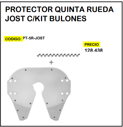 Protector Quinta Rueda Jost c/Kit Bulones
