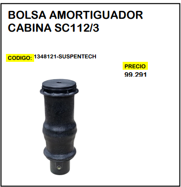 Bolsa Amortiguador Cabina SC112/3