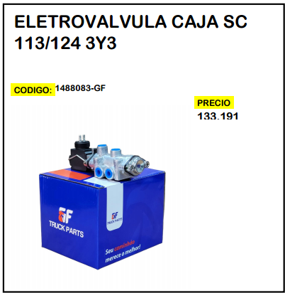 Eletrovalvula Caja SC 113/124 3Y3