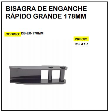 Bisagra de Enganche Rápido Grande 178mm
