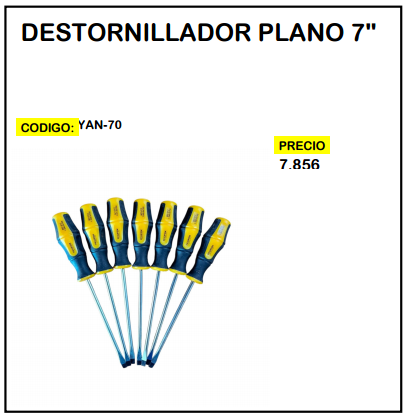 Destornillador Plano 7"