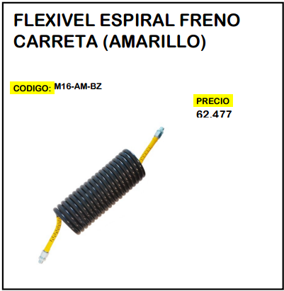 Flexivel Espiral Freno Carreta (Amarillo)