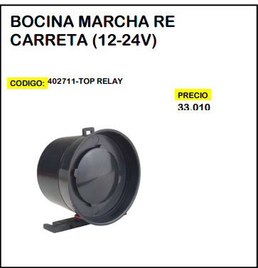 Bocina Marcha Re Carreta (12-24V)