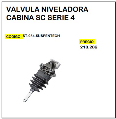 Válvula Niveladora Cabina SC Serie 4