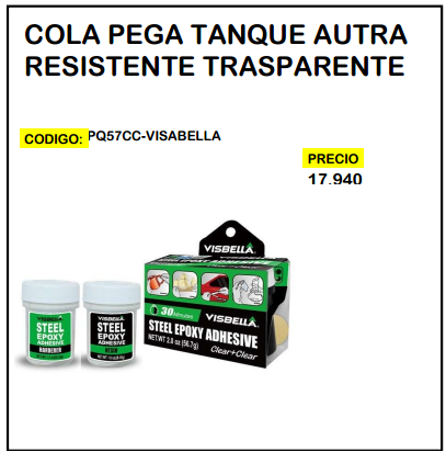 Cola Pega Tanque Autra Resistente Trasparente