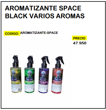 Aromatizante Space Black – Varios Aromas