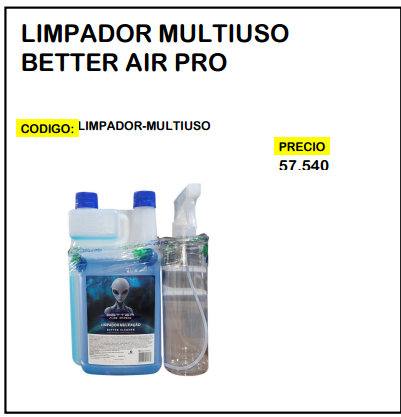 Limpador Multiuso Better Air Pro