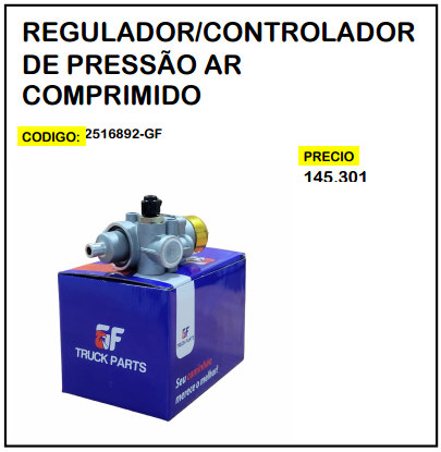 Regulador/Controlador de Pressão Ar Comprimido