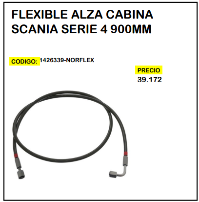 Flexible Alza Cabina Scania Serie 4 900mm