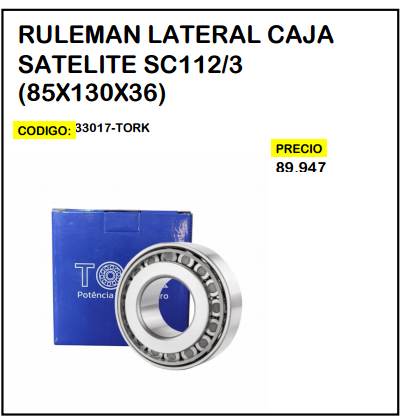 Rulemán Lateral Caja Satélite SC112/3 (85x130x36)