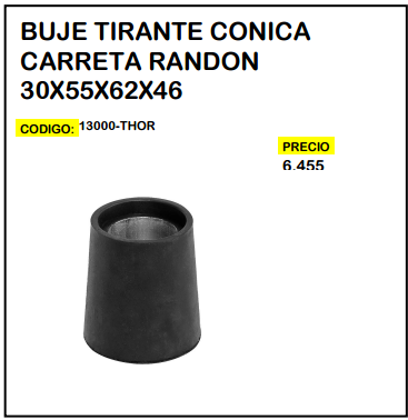 Buje Tirante Conica Carreta Randon 30x55x62x46