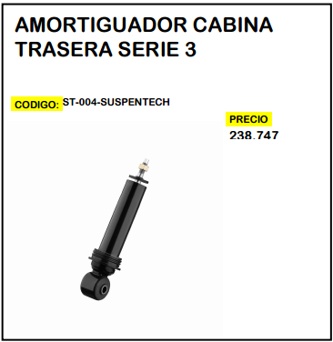 Amortiguador Cabina Trasera Serie 3