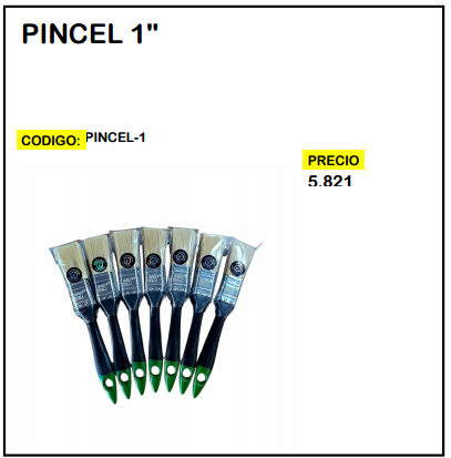 Pincel 1"