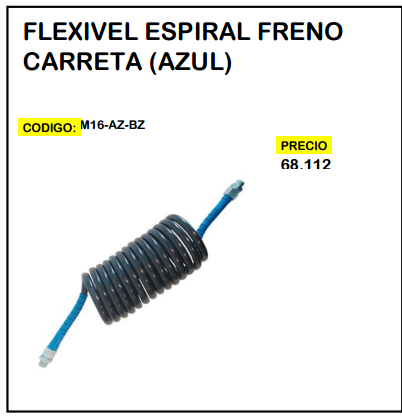 Flexivel Espiral Freno Carreta (Azul)