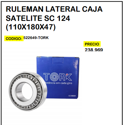 Rulemán Lateral Caja Satélite SC 124 (110x180x47)