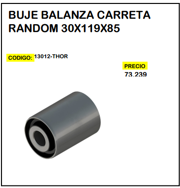 Buje Balanza Carreta Random 30x119x85