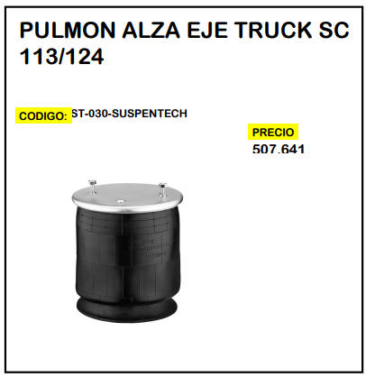 Pulmón Alza Eje Truck SC 113/124