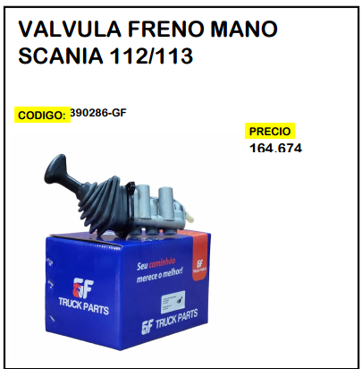 Válvula Freno Mano Scania 112/113