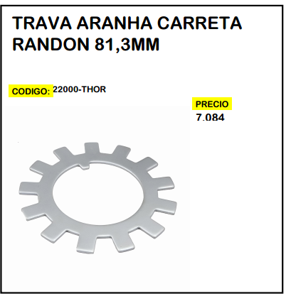 Traba Araña Carreta Randon 81,3mm