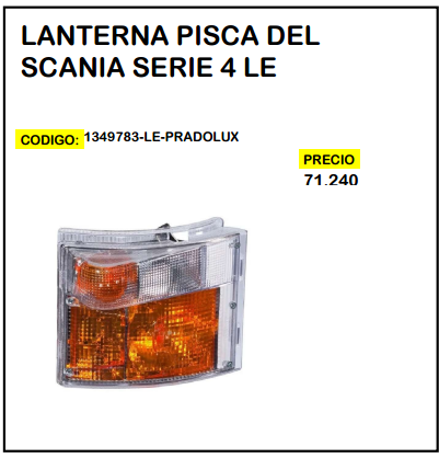 Lanterna Pisca Del Scania Serie 4 LE