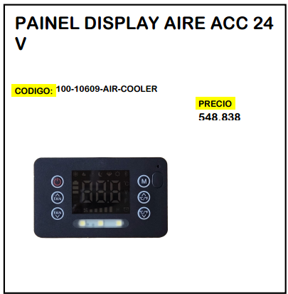 Painel Display Aire ACC 24V
