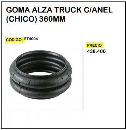 Goma Alza Truck c/Anel (Chico) 360mm