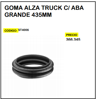 Goma Alza Truck c/ Aba Grande 435mm