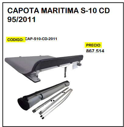 Capota Maritima S-10 CD 95/2011