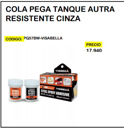 Cola Pega Tanque Autra Resistente Cinza