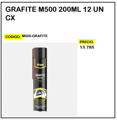 Grafite M500 200ml 12 UN CX